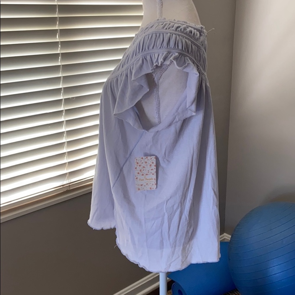 Free People Coconut Ruffled Top - Picture 2 of 8